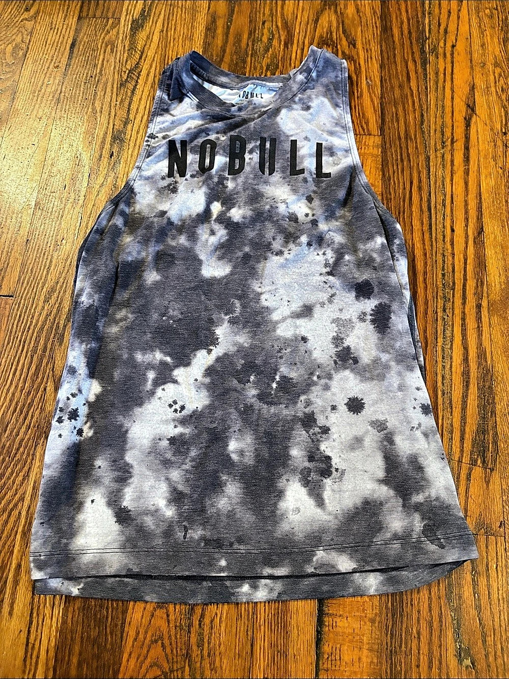🎉EUC! NOBULL Tie-Dye Athletic Tank Top in Gray & White Size Small
